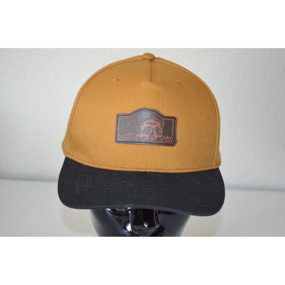 Lurking Class Snapback Hat Gold Brown Black Tank Box Logo Adjustable